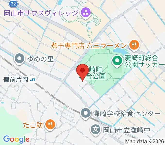 岡山市灘崎文化センターの地図