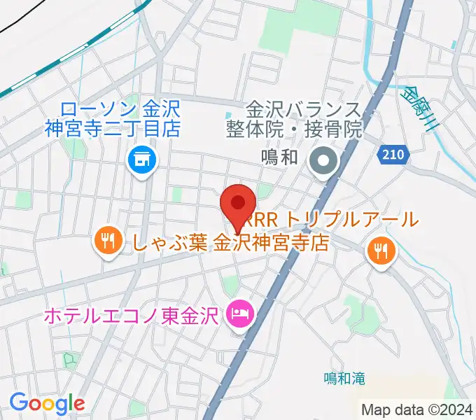 篠田楽器の地図