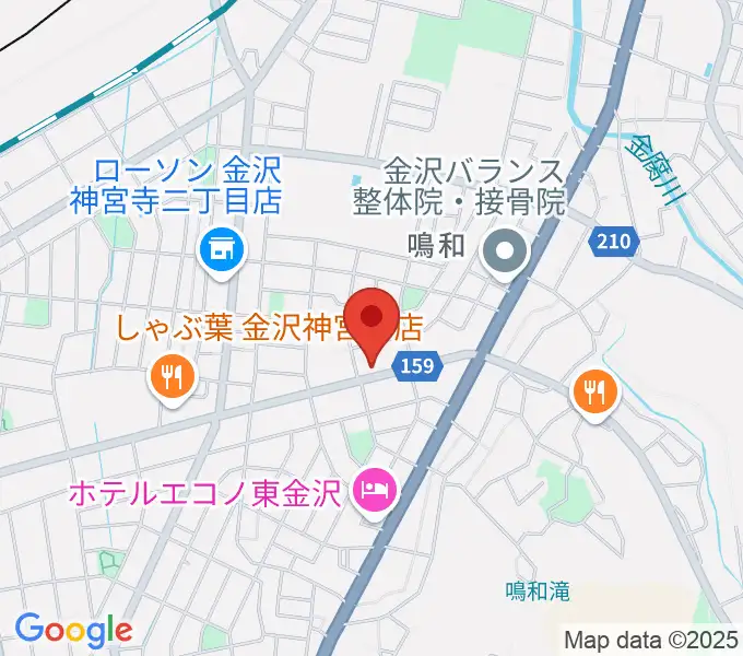 篠田楽器の地図