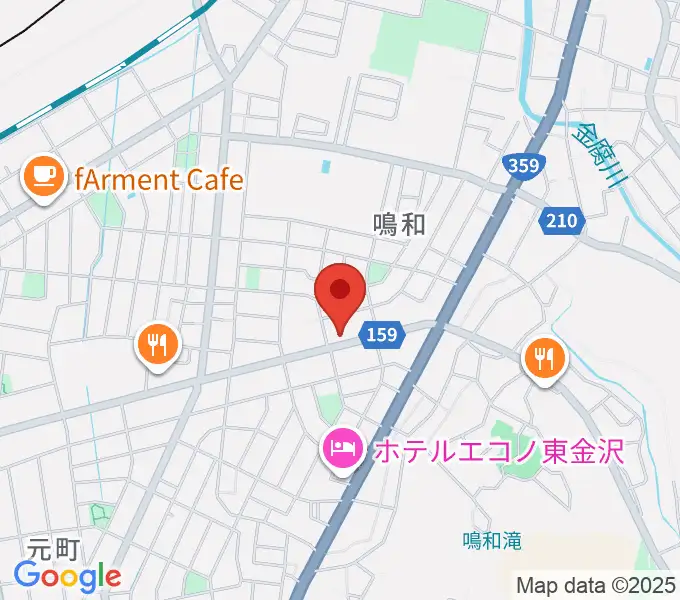 篠田楽器の地図