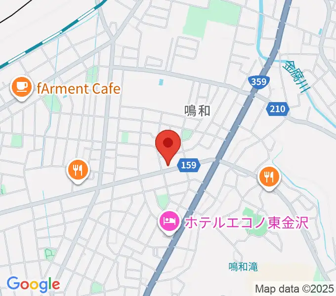 篠田楽器の地図