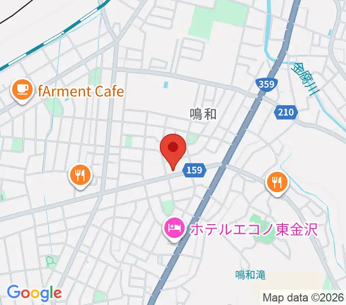 篠田楽器の地図