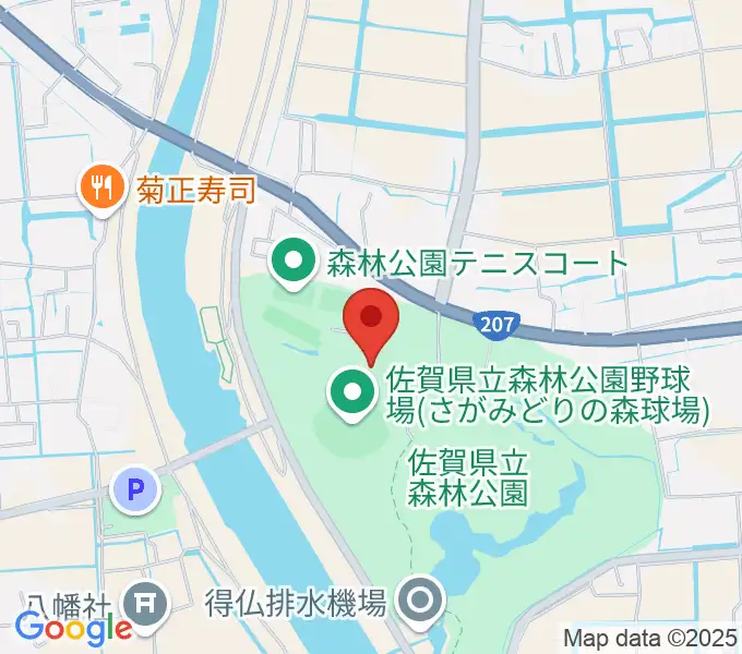 さがみどりの森球場の地図