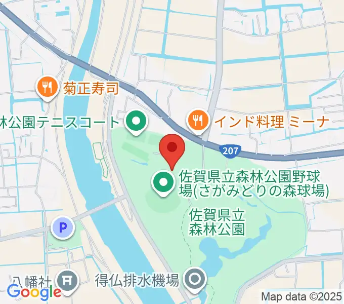 さがみどりの森球場の地図