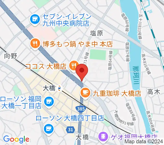 sound Boogie大橋店の地図