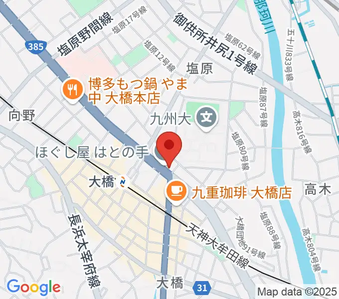 sound Boogie大橋店の地図