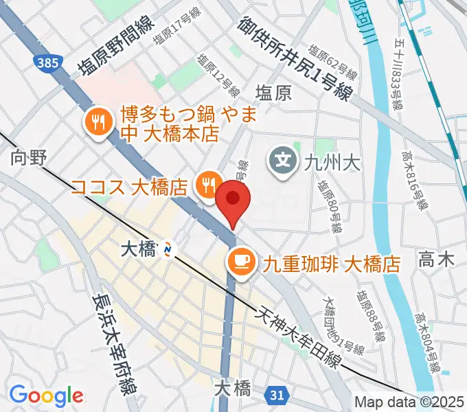 sound Boogie大橋店の地図