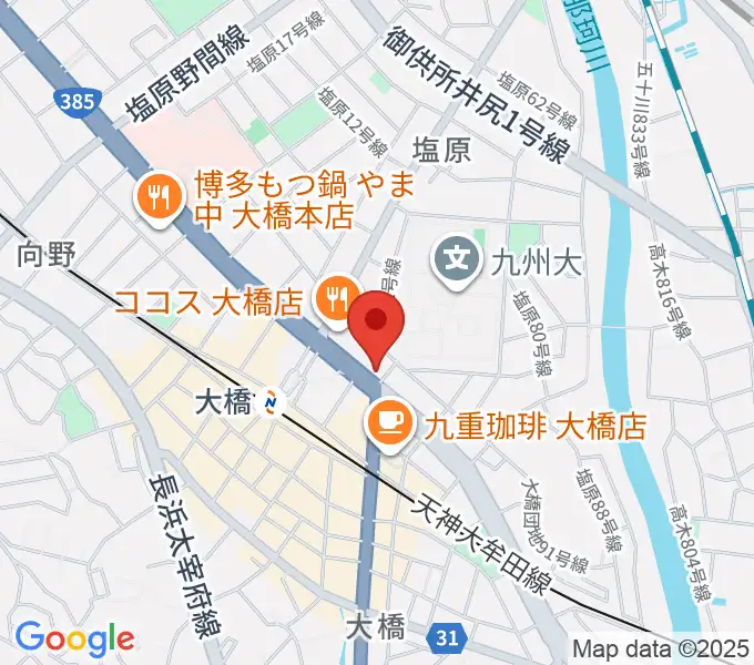 sound Boogie大橋店の地図