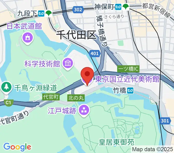 東京国立近代美術館の地図