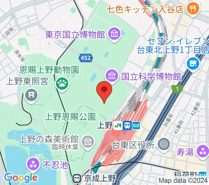 国立西洋美術館の地図