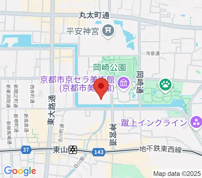 京都国立近代美術館の地図