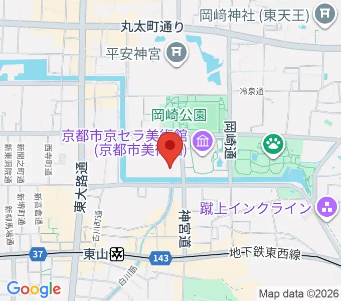 京都国立近代美術館の地図