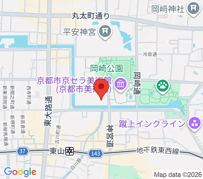 京都国立近代美術館の地図