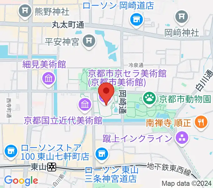 京都市京セラ美術館の地図