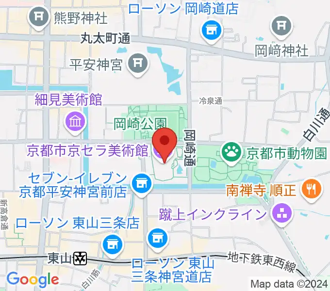 京都市京セラ美術館の地図