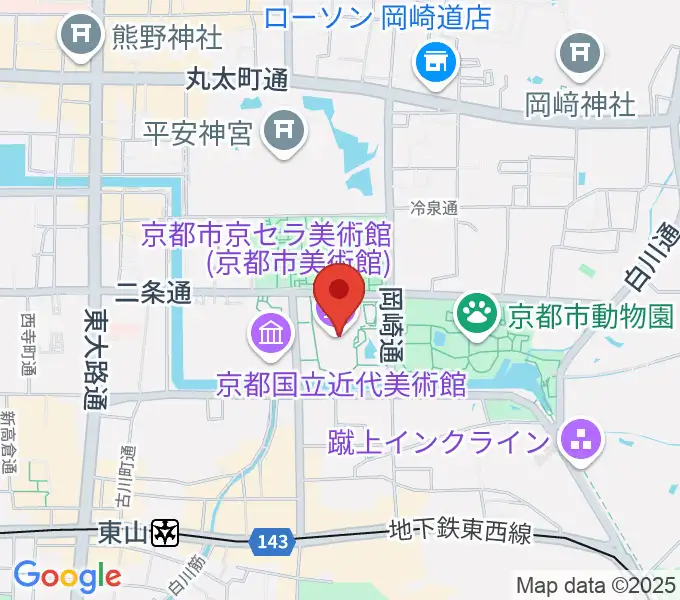 京都市京セラ美術館の地図