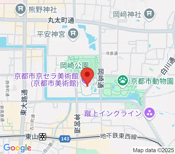 京都市京セラ美術館の地図