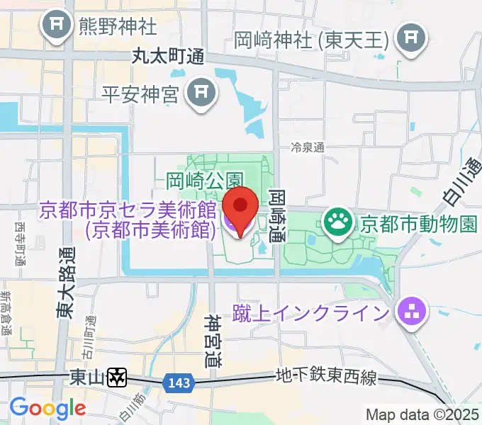 京都市京セラ美術館の地図