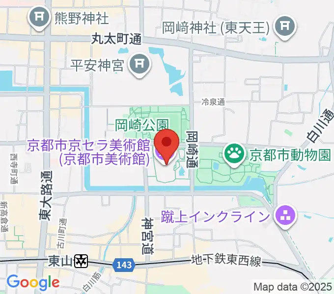 京都市京セラ美術館の地図