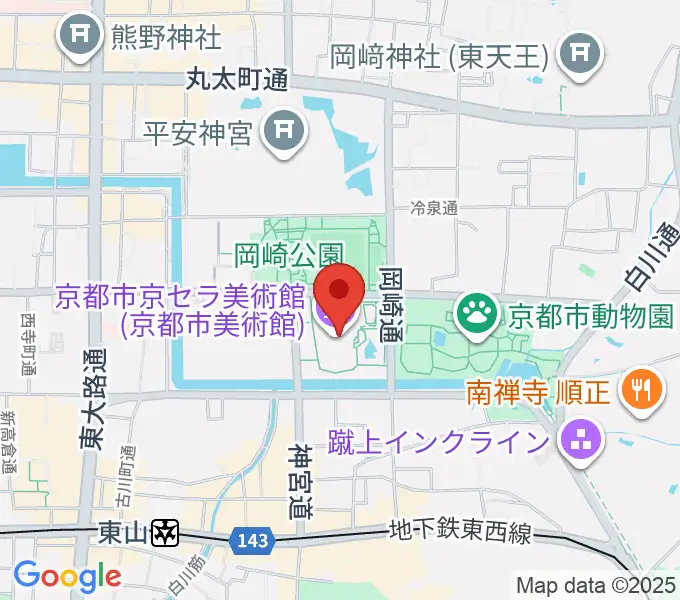 京都市京セラ美術館の地図
