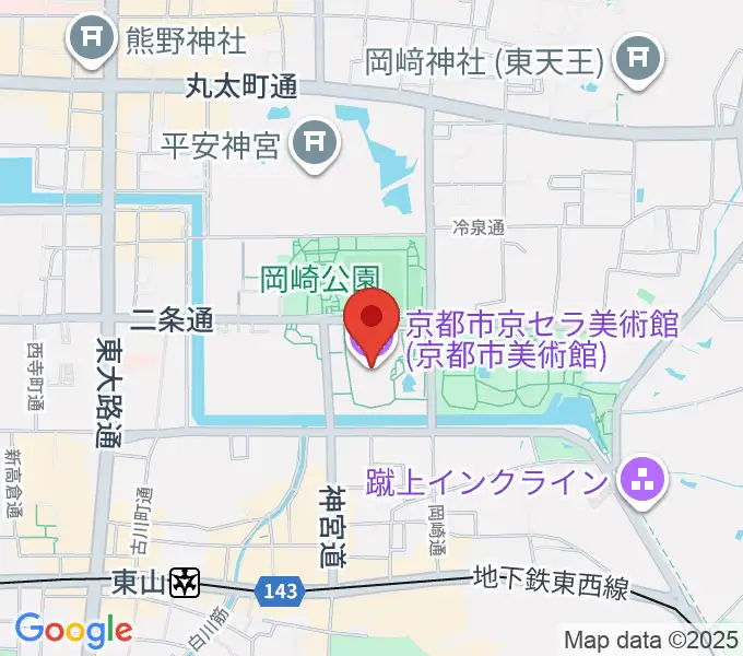 京都市京セラ美術館の地図