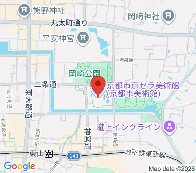 京都市京セラ美術館の地図