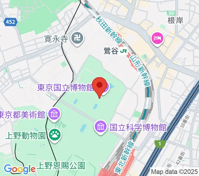 東京国立博物館・本館の地図