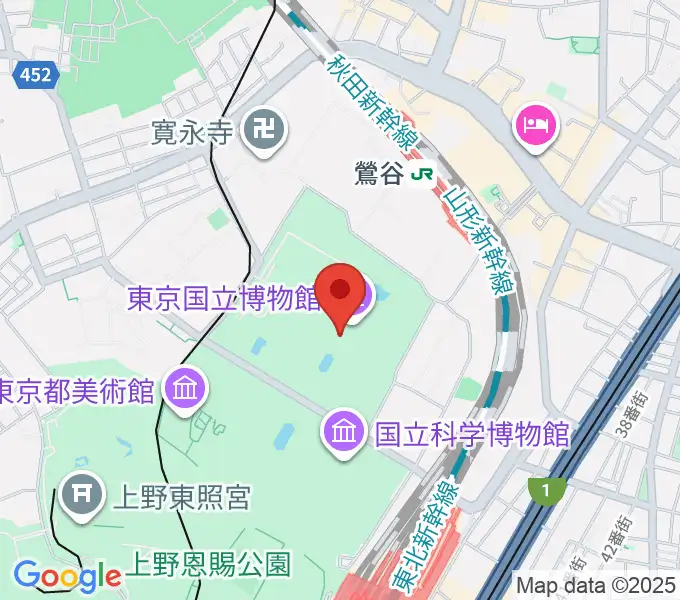 東京国立博物館・本館の地図