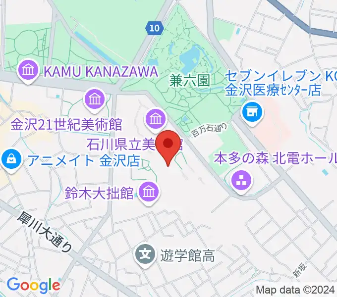 国立工芸館の地図