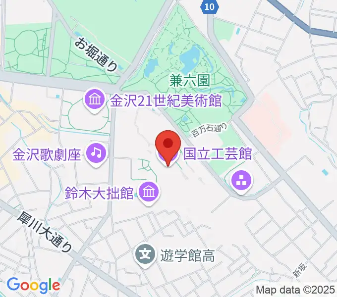 国立工芸館の地図