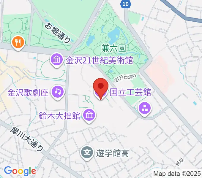 国立工芸館の地図