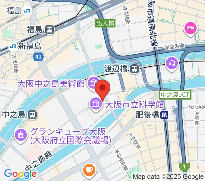 国立国際美術館の地図