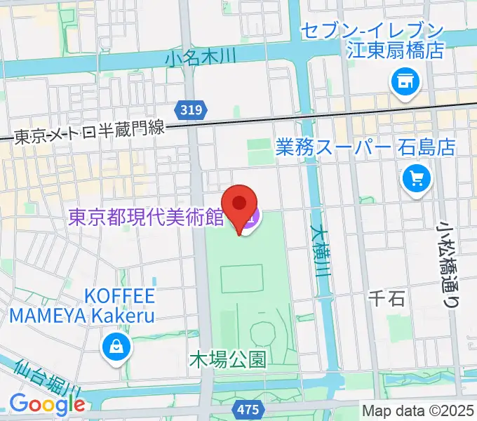 東京都現代美術館（MOT）の地図