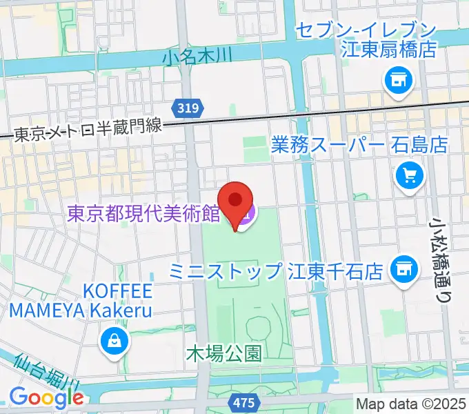 東京都現代美術館（MOT）の地図