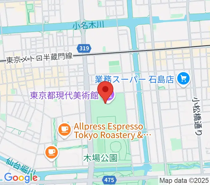 東京都現代美術館（MOT）の地図