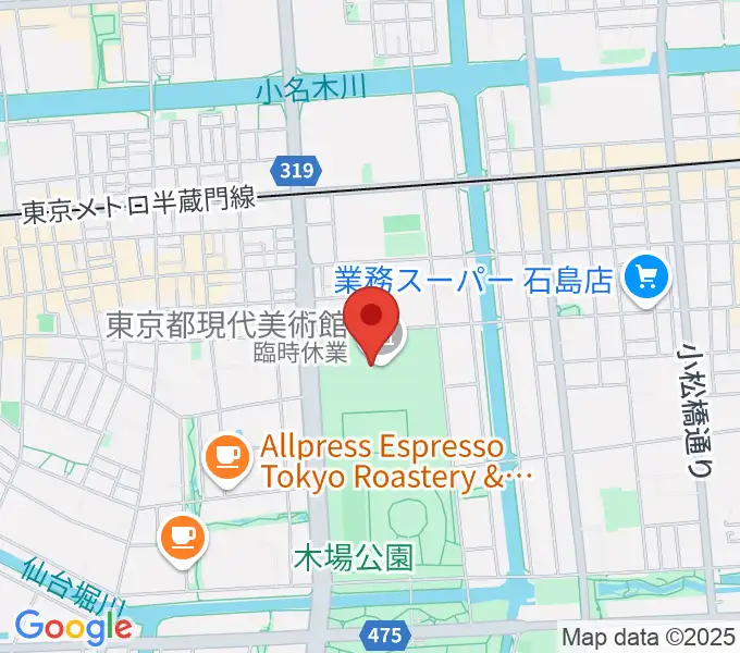 東京都現代美術館（MOT）の地図