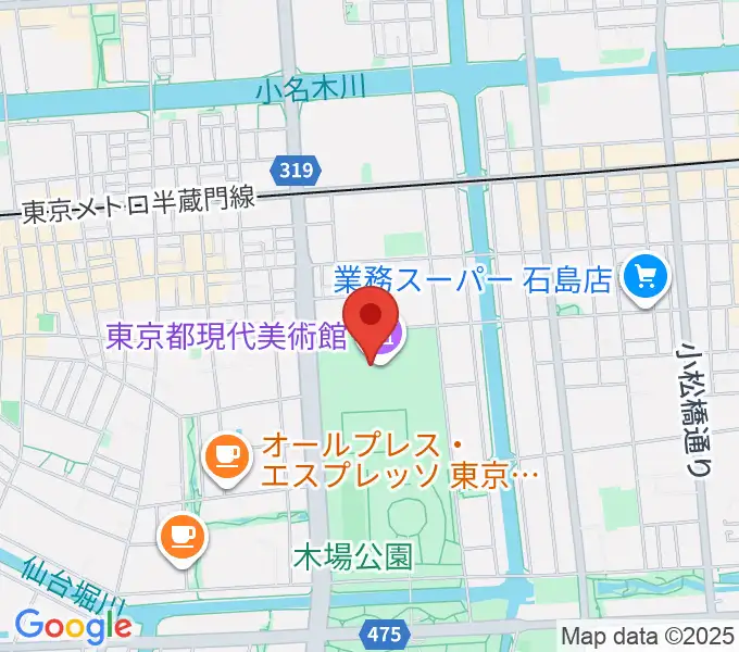 東京都現代美術館（MOT）の地図