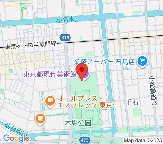 東京都現代美術館(MOT)の地図
