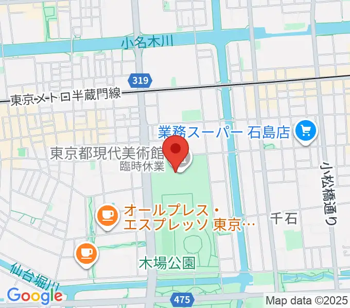 東京都現代美術館（MOT）の地図