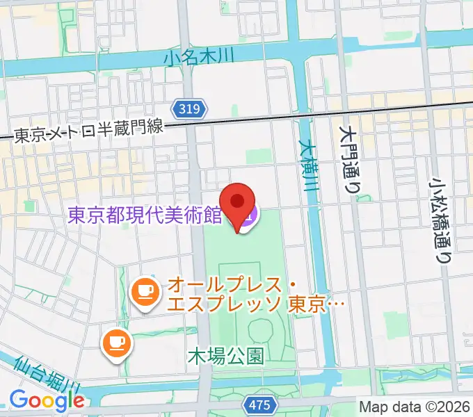 東京都現代美術館（MOT）の地図