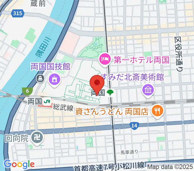 江戸東京博物館の地図