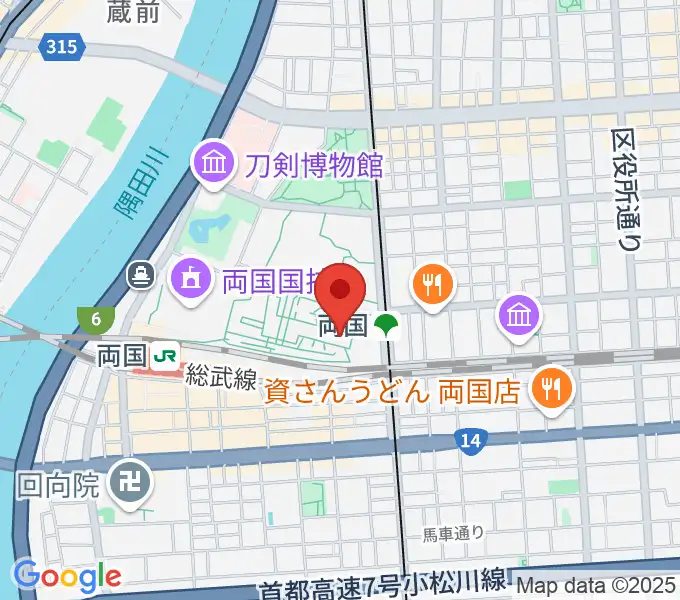 江戸東京博物館の地図