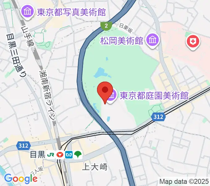 東京都庭園美術館の地図