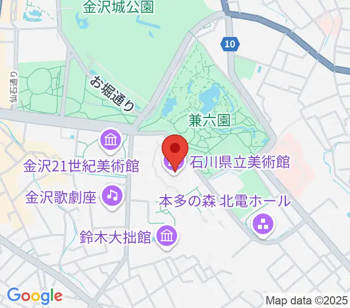 石川県立美術館の地図