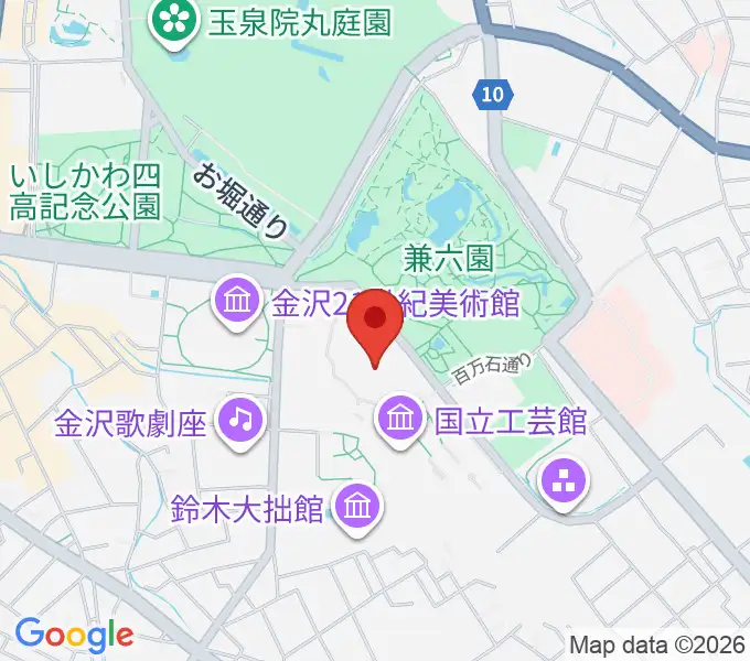 石川県立美術館の地図