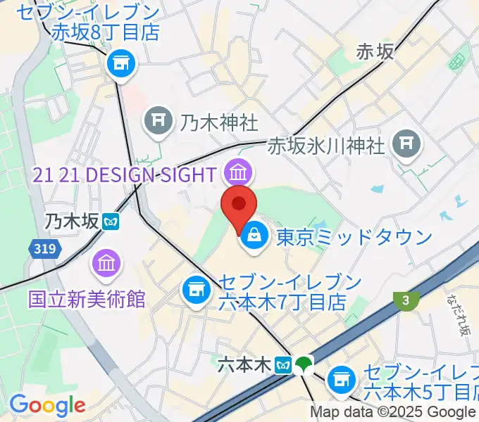 サントリー美術館の地図