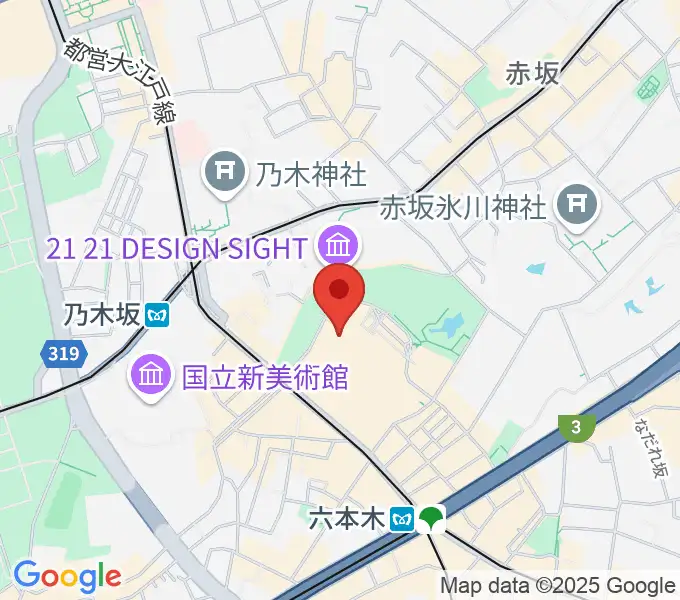 サントリー美術館の地図