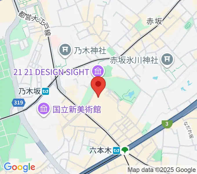 サントリー美術館の地図