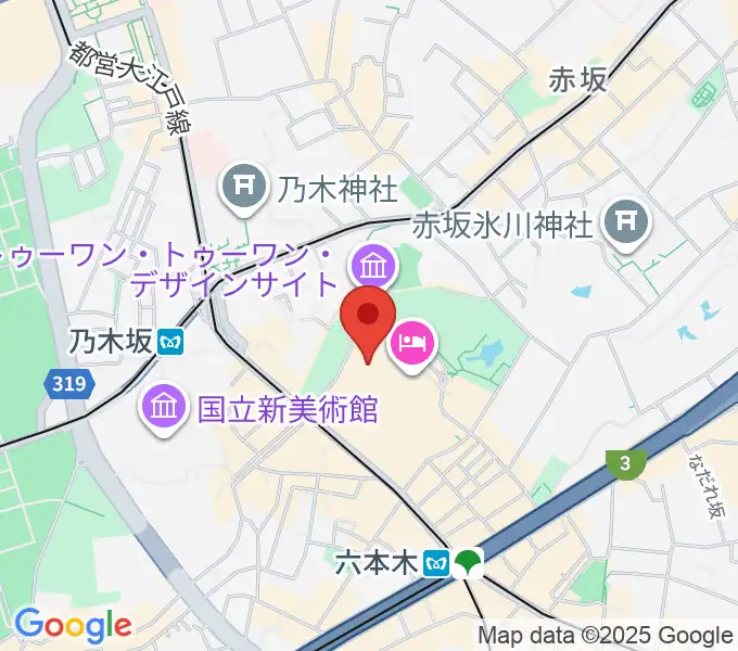 サントリー美術館の地図