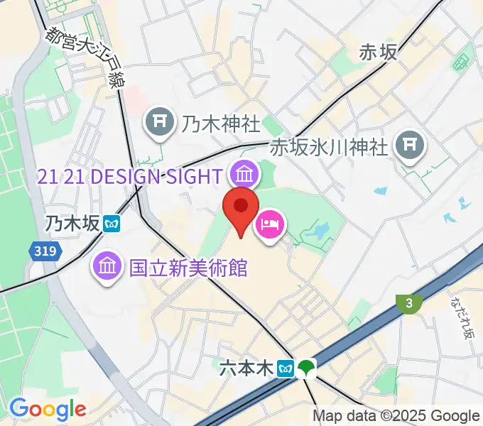 サントリー美術館の地図